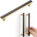 Black and Gold Cabinet Pulls Matte Black and Gold Kitchen Cabinet Handles, 5 Pack 6-1/4 Inch, 2281 Two Tone Hardware for Cabinets Drawers Bedroom Dresser Cupboard Bathroom Vanity