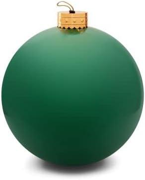 Elf Logic 24” Yardament - Large Inflatable Oversized Christmas Ornament - Outdoor Christmas Decoration - Use as Festive Christmas Yard Decoration (Green)