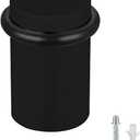 Floor Door Stopper Door Stop-Classy Solid Steel Modern Heavy Duty Door Stoppers -Floor Mount Anchor Screw-Wall Protector for Commercial Door(Black, 2.0 Inch)