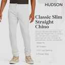 Hudson Mens Classic Slim Straight Chino (White) 30