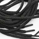 Shoe Laces Wide Shoelaces for Athletic Running Sneakers/Shoes/Boot/Jackets/Crafts/DIY Items/Strings etc. [Black] 2 Pairs (4 Laces