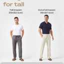 Zylioo 33"/35" Inseam Tall Linen Pants, Extra Long Pants for Men, Wide Leg Summer Pants for Men Lightweight Casual (Gray)