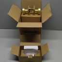 Goldenwarm Gold Door Knobs Interior, Heavy Duty Zinc-Alloy Privacy Brushed Gold Interior Door Knobs, Brushed Brass Indoor Doorknobs for Bedroom, Bathroom (6 Pack)