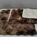 Fluffy Faux Fur Recliner Couch Chair Cover- Gradual Change Plush Non-Slip Slipcover, Lazy Boy Recliner Slipcover Covers Stay in Place Washable Furniture Protector Fits Reclining Sofa (Brown)