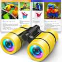Toys for 3-7 Year Old Boys: LET'S GO! Binoculars for Kids with Bird Watching Manual Birthday Gifts for 4 5 6 7 8 Year Old Boy Girls Outdoor Toy for Kid Ages 5-7 Toddler Camping|Hiking Telescope (Yellow)