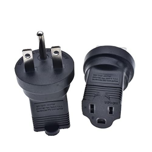 6-15P to 5-15R Travel Adapter NEMA Converter,Toptekits NEMA6-15P Male to 5-15R Female Power Converters,250v Outlet Adapter,US 3 Prong Electrical Adapters,1-Pack(6-15P to 5-15R, Style-A)
