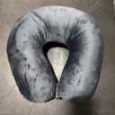 World's Best Feather Soft Microfiber Neck Pillow, Charcoal/Grey