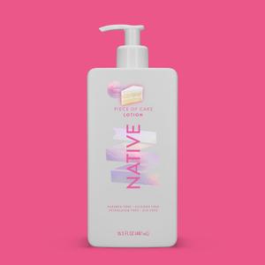 Native Body Lotion Contains Naturally Derived Plant-Based Moisturizers for Women and Men | Restores Dry Skin, Piece of Cake, 16.5 fl oz