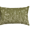 AVOIN colorlife Wildflowers Spring Throw Pillow Cover, 12 x 20 Inch Flower Cushion Case Decoration for Sofa Couch (Green)