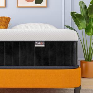 Queen Mattress 12 Inch, Hybrid Mattress Queen Size, Bed Matress in a Box, Pressure Relief & Fiberglass Free