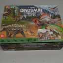 FRUSE Dinosaur Toys for Kids 3-5 - 12Pcs Dinosaur Figures with Interactive Dinosaur Sound Book,Included Realistic Roars,Story,QA,Volume Adjust E-Book Animal Toy for 3 4 5 6 Kids