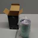 20 oz Tumbler with Handle, insulated cup coffee mug with lid, straw and handle, Double Wall Stainless Steel Vacuum Coffee Tumbler travel mug spill proof, 1pcs Light Green