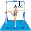 Tepemccu Expandable Gymnastics Bars,Adjustable Height Gymnastic Horizontal Bars,Junior Training Bar Children Folding Training Monkey Bars for Kids