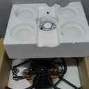 16.1" Modern Sputnik Chandelier,4Light Black Chandelier with Milky White Glass Globe Shades,Mid Century Industrial Chandeliers Dining Room Light Fixtures,Chandeliers for Dining Room Foyer Entryway