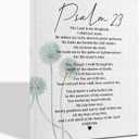 Psalm 23 Wall Art, Psalm 23, Scripture Signs Decor, The Lord is My Shepherd, Inspirational Quote Canvas Wall Art, Prayer Room Dcor 16x20 inch