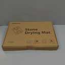 2 PCS Stone Dish Drying Mat  Silicone Mat for Kitchen Counter  Diatomaceous Earth Bath Mat for Bathroom, 16.14"L12.4"W2 Quick Dry Mats for Dishes ,Bottles, Cups, Match Any Countertop(White)