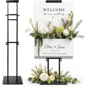 Poster Stand Display, Heavy-Duty Pedestal Sign Stand ,Black