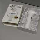 Pore Vacuum Blackhead Remover with Heating, Blackhead Extractor with 3 Adjustable Suction Levels, 5 Probes, Blackhead Remover Tools for Women and Men (White)