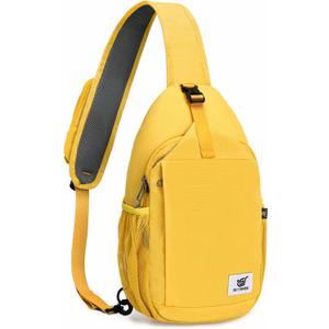 SKYSPER Sling Bag RFID Cross Body Bag Recycled Crossbody Backpack Travel Daypack Apricot