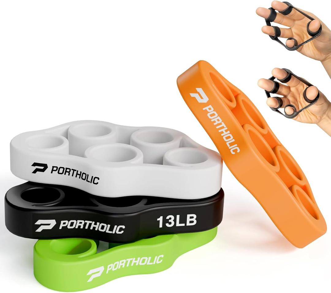 4 Pack Hand Exerciser Grip Strengthener, Finger Stretcher Hand Grip Resistance Bands Hand Strengthener Hand Strengthening Forearm Exerciser for Arthritis