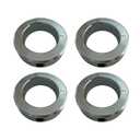 AZSSMUK Shaft Collars 2" Bore Solid Steel Style Zinc Plated Set Screw 4 Pieces