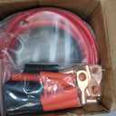 Iron Forge Cable 20 ft 6 Gauge Wire - 2 Pack 10ft Copper Clad Aluminum Primary Cable 6 AWG Heavy Duty with Wire Lug Terminal Connectors and Heat Shrink Tube
