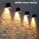 LUHLEE Solar Wall Lights Outdoor,Square Modern Solar Wall Sconce IP65 Waterproof Down Lighting Outdoor Lights for House,Porch,Garden,Yard, Patio,Fence Decor