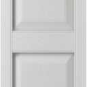 Builders Edge 14.75 in. W x 59 in. H Builders Edge, Standard Two Equal Panels, Raised Panel Shutters, Includes Matching Installation Spikes (Per Pair), 001 - White