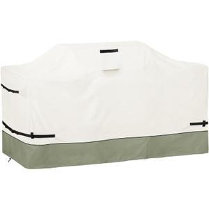 98 Inch Island Grill Cover - 600D Heavy Duty Waterproof All Weather Protection Outdoor Cover, Beige & Grayish Green