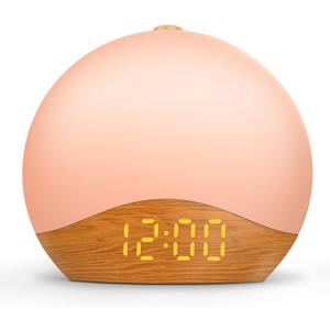 Sunrise Alarm Clock White Noise Sound Machine with 26 Soothing Sounds, 17 NightLights, Bluetooth Speaker, Wake Up Light Alarm Clock for Bedrooms, Heavy Sleepers, Ideal Gift for Baby, Kids, Seniors