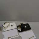 Nitial 2 Sets Handbag Shaped Mug and Saucer Set 10 oz/ 310 ml Ceramic Coffee Mug Purse Tea Cup with Saucer Spoon for Office Home Coffee(Black, White)