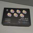 Amico 6 Pack 6 Inch Smart LED Recessed Lighting, WiFi Canless Downlight with Junction Box, RGB & 2700-6500K Color Changing, 12W=110W 1000LM, Voice & Remote & Group Control