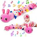 KMUYSL Baby Toys 0-6 6-12 Months, Sensory Music Animal Stuffed Toy for 0 1 2 3 4 5 6+ Months, Plush Toy with Crinkle and Rattles for Infant Newborn, Tummy Time Toys Gifts for 0-3-6-12 Month