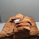 EVERGRACE 3 Pieces Luxurious Queen Velvet Quilts, Ultra Soft Lightweight Velvet Comforter Set, Matelasse Oversized Bedspread Coverlet for All Season with 2 Shams, Burnt Orange, 92"x96"