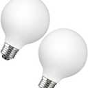 (2PACK) G25 Globe Light Bulbs  40W Incandescent Light Bulb, G25 Double Life Globe Bulb,2700K Soft White, E26 Base, Dimmable  Crystal Clear Vanity Bulbs for Bathroom
