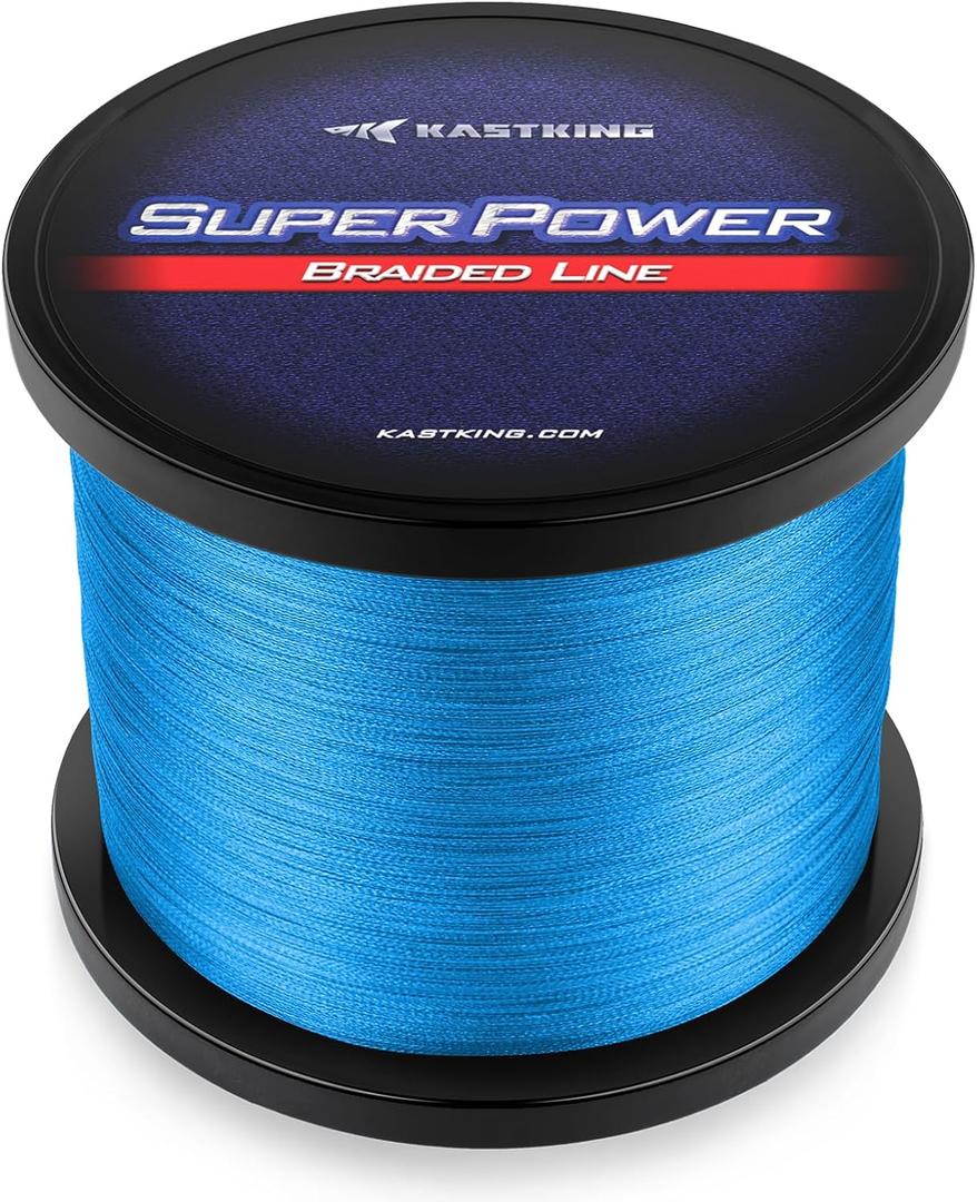 KastKing SuperPower Braided Fishing Line - Abrasion Resistant Braided Lines  Incredible Superline  Zero Stretch  Smaller Diameter  A Must-Have! (30LB(1097 Yds), X4-Ocean Blue)