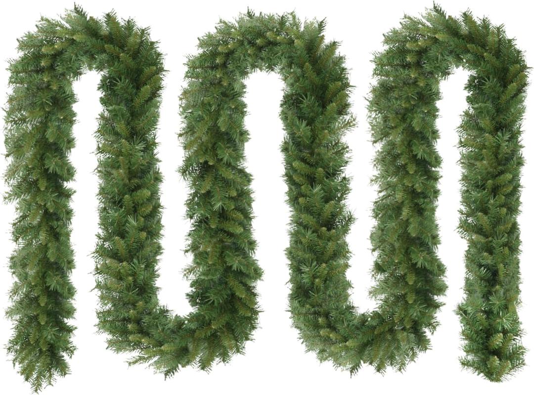 Puleo International 20 ft. x 10 in. Round Valley Pine Artificial Garland