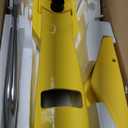 Nelson Rain Train 13,500 Square Feet Cast Iron Outdoor Lawn Traveling Water Sprinkler for Yard, and Garden, with Auto Shut Off, Yellow