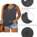 Plus Size Tank Tops for Women 3X 2023 Trendy Going Out Tops Summer Casual T Shirts Dark Grey 22W (Gray)