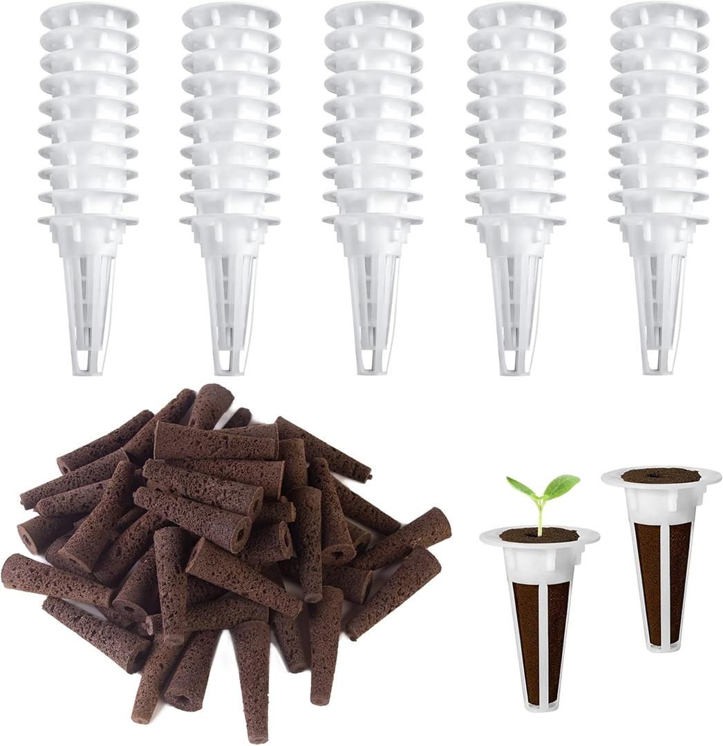 100 PCS Hydroponic Growing Kit Plant Seed Starter Pods Kit Replacement Grow Sponges Seed Suitable for Mushroom Grow Kit