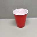 Amazon Basics Sturdy Disposable Plastic Party Cups for Cold Drinks, Red, 18oz, 50 Count, BPA-Free