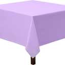 Gee Di Moda Square Tablecloth - 52 x 52 Inch Lavender Table Cloth for Small Square or Round Tables - Heavy Duty Washable Fabric - for Buffet Table, Holiday Party, Dinner, Wedding & Baby Shower