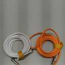 Chubbycable FlexElbow 90 Degree 240W Fast Charging Cable Right Angle USB C Cable Silicone Charging Cord Compatible with iPhone 17-15 Series iPad, Orange, Type-C to Type-C, 6.6FT