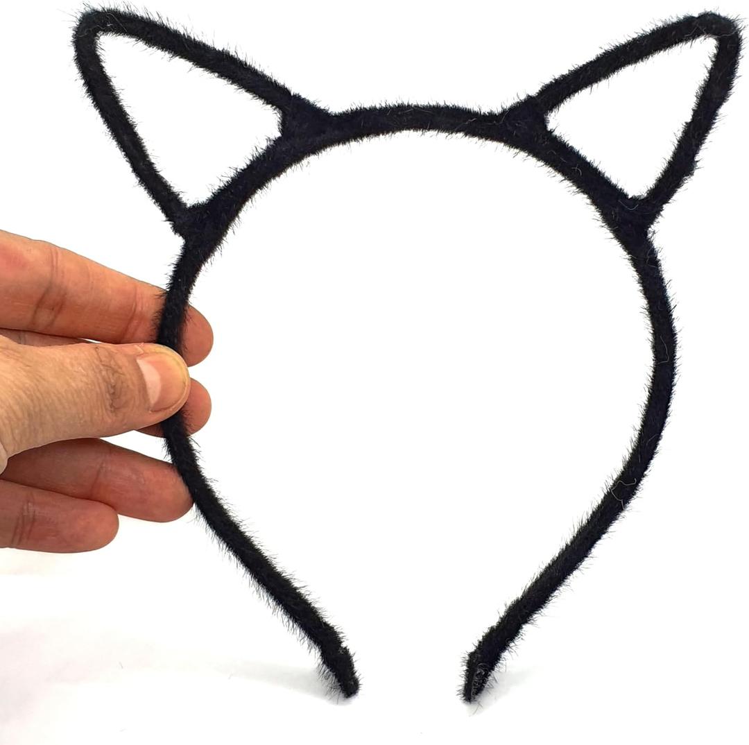 2 x Halloween Cat Ears Headband  Halloween Black Cat Ear Headband for Cosplay, Fancy Dress, Masquerade & Party Costumes - Black Cat Headbands