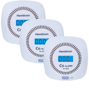 3 Packs Carbon Monoxide Detectors - Hembisen CO Alarm Detector Monitor Battery Operated with Digital Display for House Kitchen Restaurant Hotel Office