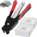 Hog Ring Pliers Kit With 5000pcs Hog Rings, Wire Cage Chicken Coop Building Tool Fence Panel Fastener Repair Tool (pliers with 5000pcs rings)