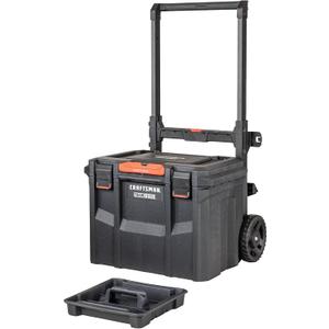 CRAFTSMAN TRADESTACK Tool Box with Wheels, Waterproof, Stackable System, Portable Rolling Storage for Indoor/Outdoor Use, 22.5 Inch (CMST21445)