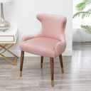 Roundhill Furniture Lindale Contemporary Velvet Upholstered Nailhead Trim Accent Chair, Pink