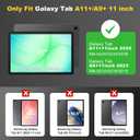 Hogenl for Samsung Galaxy Tab A11 Plus/A9 Plus case with Screen Protector/ 360 Rotating Stand/Shoulder Strap Full Body Rugged Cover for Galaxy Tab A11+ Plus/A9+ Plus 11 inch 2025/2023 Released