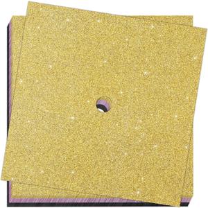 2026 Graduation Cap Decorations kit Graduation Cap Topper Blank, 12 Pcs Glitter Cardstock and 4 Pcs Gemstone Border Stickers for DIY Grad Cap Decorations